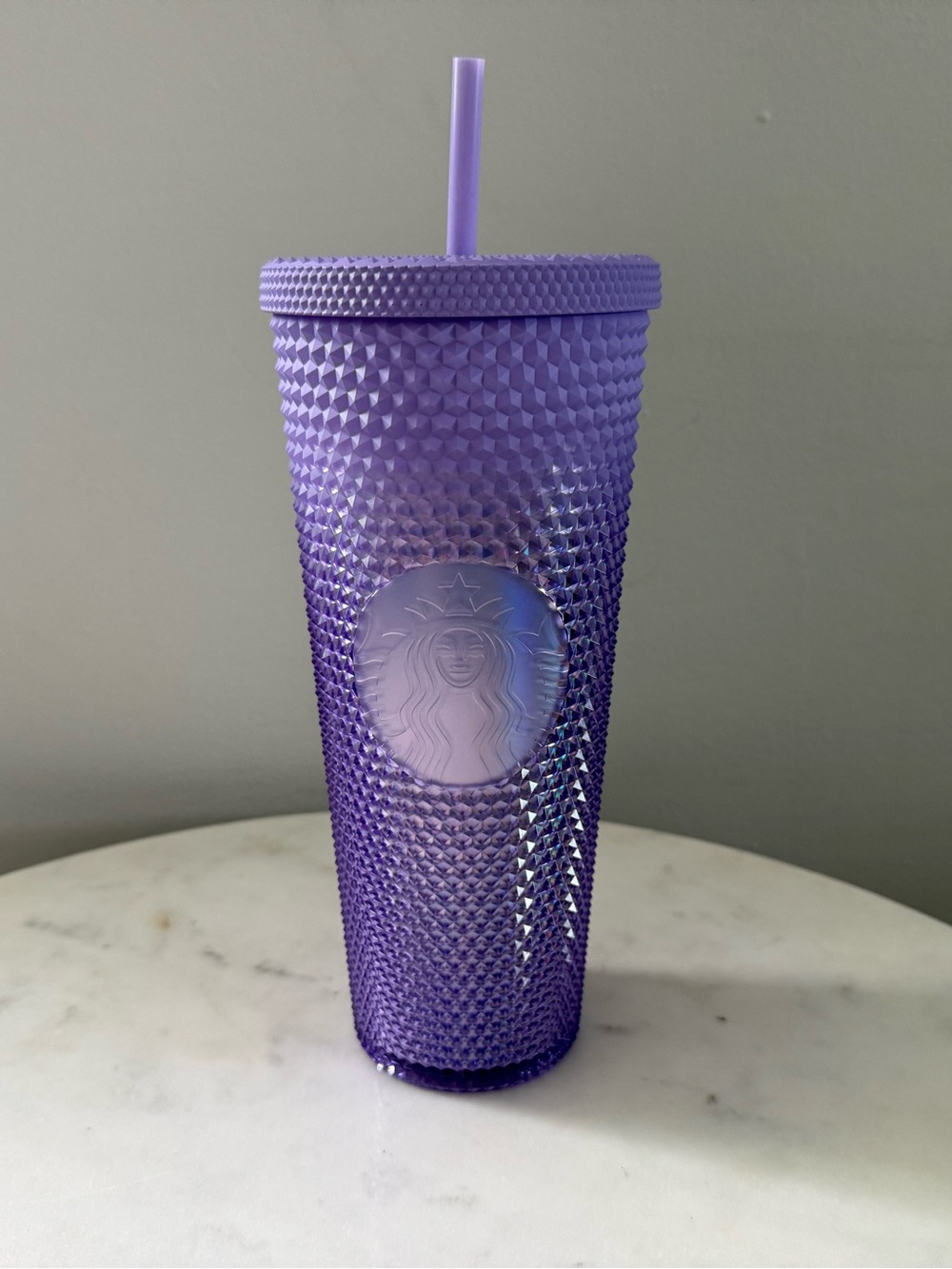 New Starbucks Purple Ombré Studded 24 oz Cold Cup Tumbler